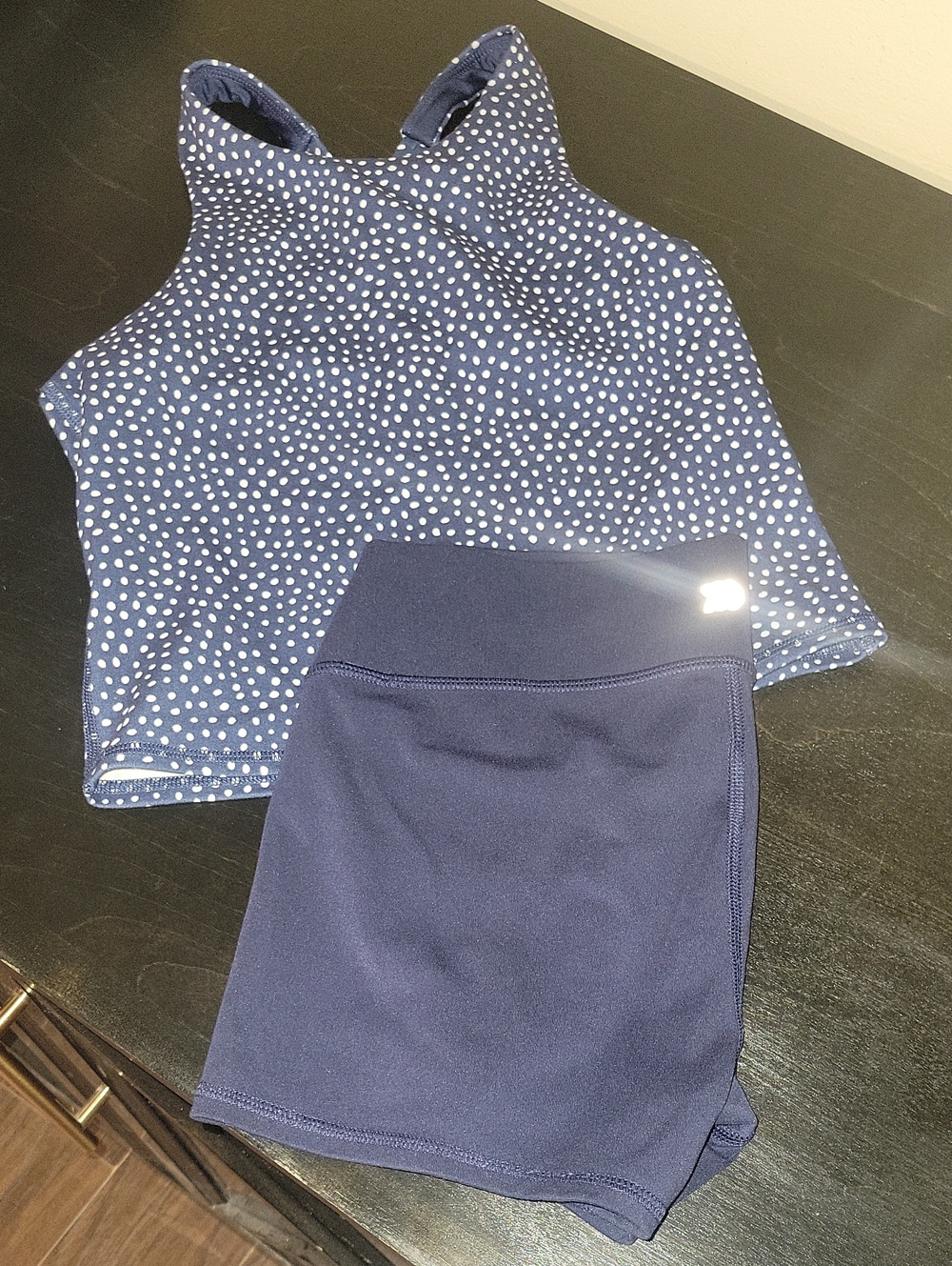 all in motion, Navy and White Active Swim Set